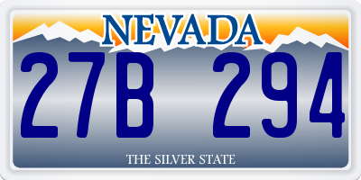 NV license plate 27B294