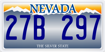 NV license plate 27B297