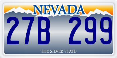 NV license plate 27B299