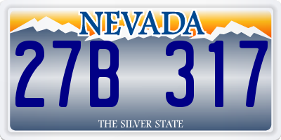 NV license plate 27B317