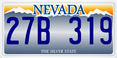 NV license plate 27B319