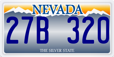 NV license plate 27B320