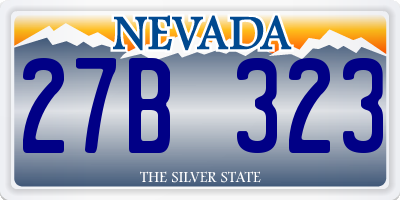NV license plate 27B323