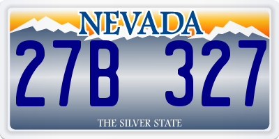 NV license plate 27B327