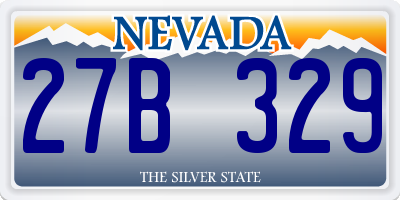 NV license plate 27B329