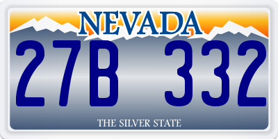 NV license plate 27B332