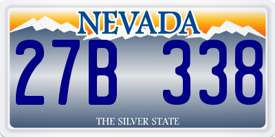 NV license plate 27B338