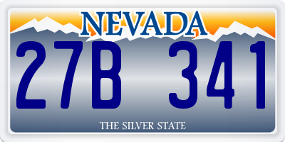 NV license plate 27B341