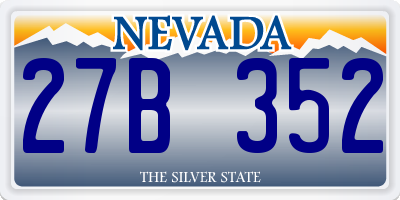 NV license plate 27B352