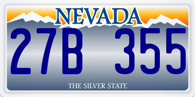 NV license plate 27B355