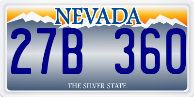 NV license plate 27B360