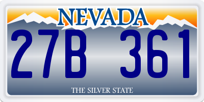 NV license plate 27B361