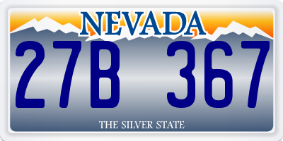 NV license plate 27B367