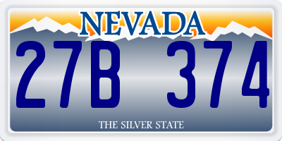 NV license plate 27B374