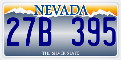 NV license plate 27B395
