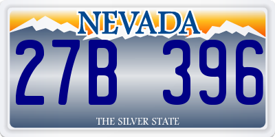 NV license plate 27B396