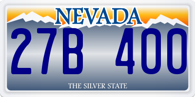 NV license plate 27B400