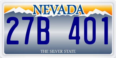 NV license plate 27B401