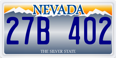 NV license plate 27B402