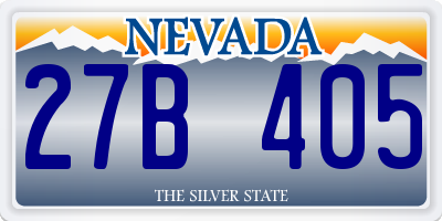 NV license plate 27B405