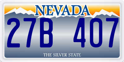 NV license plate 27B407
