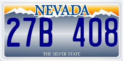 NV license plate 27B408