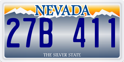 NV license plate 27B411