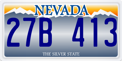 NV license plate 27B413