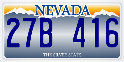 NV license plate 27B416
