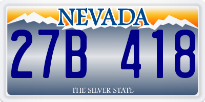 NV license plate 27B418