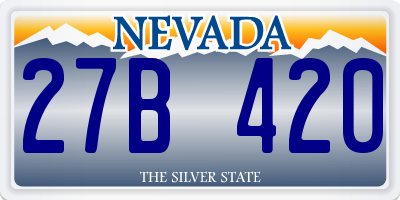 NV license plate 27B420