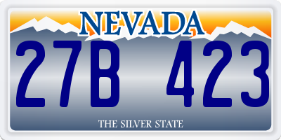 NV license plate 27B423