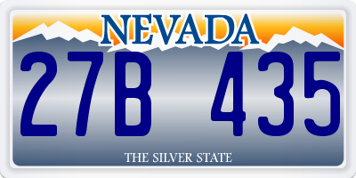 NV license plate 27B435