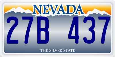 NV license plate 27B437
