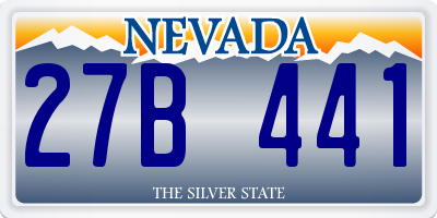 NV license plate 27B441
