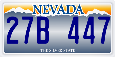 NV license plate 27B447