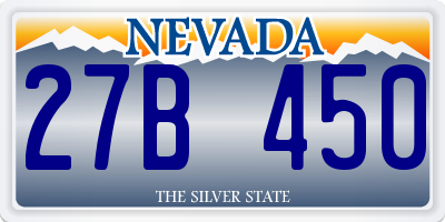 NV license plate 27B450