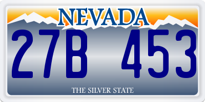 NV license plate 27B453