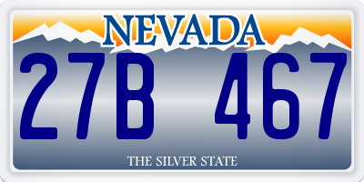 NV license plate 27B467