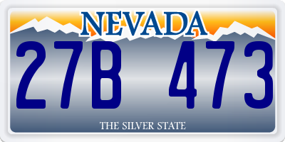 NV license plate 27B473