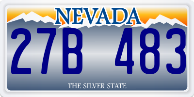 NV license plate 27B483