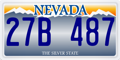 NV license plate 27B487