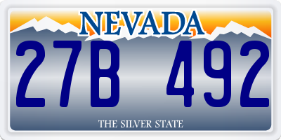 NV license plate 27B492