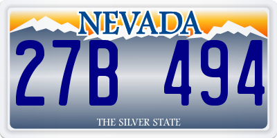 NV license plate 27B494