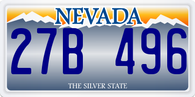 NV license plate 27B496