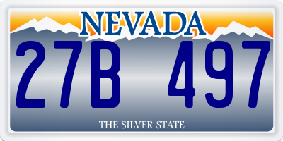 NV license plate 27B497