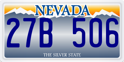 NV license plate 27B506