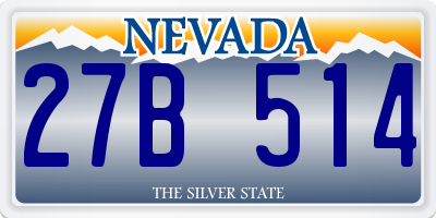 NV license plate 27B514