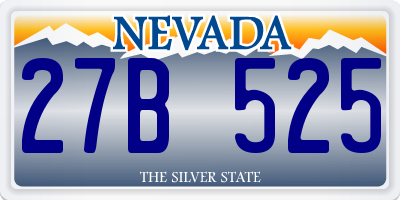 NV license plate 27B525
