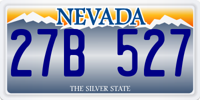 NV license plate 27B527
